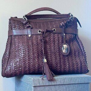 ESCADA Authentic Vintage Brown Leather Large Bag